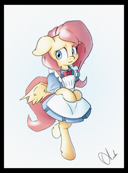 Size: 1599x2144 | Tagged: safe, artist:ando, fluttershy, anthro, g4, clothes, cute, dress, female, simple background, solo, walking