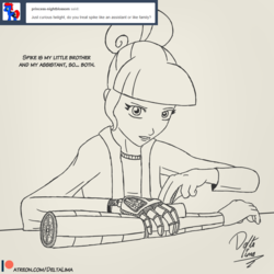Size: 1000x1000 | Tagged: safe, artist:deltalima, twilight sparkle, human, g4, artificial hands, dialogue, humanized, tumblr