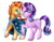 Size: 1037x811 | Tagged: safe, artist:kaorykuss, starlight glimmer, sunburst, pony, g4, eyes closed, female, male, raised hoof, ship:starburst, shipping, signature, simple background, smiling, straight, transparent background