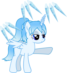 Size: 1842x2014 | Tagged: safe, artist:andrevus, oc, oc only, alicorn, pony, alicorn oc, description at source, ice, icicle, magic, simple background, solo, spell, transparent background