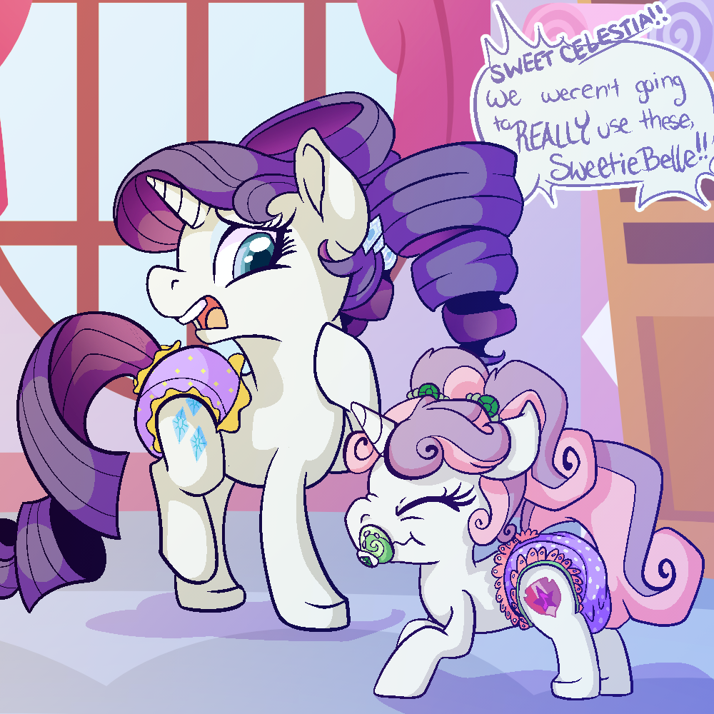 Mlp Rarity Poop #1477482 - questionable, artist:paintsplatter, rarity, sweetie belle ...