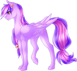 Size: 1024x942 | Tagged: safe, artist:fuwahcat, oc, oc only, oc:moonlight blossom, pony, simple background, solo, transparent background