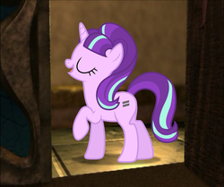 Size: 1561x1304 | Tagged: safe, screencap, starlight glimmer, pony, series:pony tales, g4, cadance the pony who became queen, equal cutie mark, female, solo, veggietales