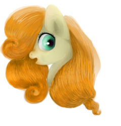 Size: 549x574 | Tagged: safe, artist:pinkablue, pear butter, pony, g4, the perfect pear, digital art, female, simple background, solo, white background, wip