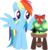 Size: 3419x3590 | Tagged: safe, artist:porygon2z, rainbow dash, tank, pegasus, pony, tortoise, g4, may the best pet win, duo, high res, simple background, transparent background, vector