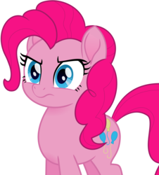 Size: 2683x2970 | Tagged: safe, artist:itspeahead, pinkie pie, earth pony, pony, g4, my little pony: the movie, angry, female, frown, high res, mare, movie accurate, movie designs, simple background, solo, transparent background, vector