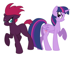 Size: 1024x802 | Tagged: safe, artist:disturbed-taco, artist:yaribases, tempest shadow, twilight sparkle, alicorn, pony, unicorn, g4, my little pony: the movie, angry, base used, broken horn, duo, eye scar, female, horn, mare, scar, twilight sparkle (alicorn)