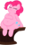 Size: 5000x7000 | Tagged: safe, artist:andelai, artist:worstsousaphonehorse, pinkie pie, earth pony, pony, g4, absurd resolution, belly button, chubby, fat, female, hoof on belly, large butt, pudgy pie, simple background, sitting, solo, squishy, table, transparent background, vector, wide hips