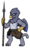 Size: 1100x1838 | Tagged: safe, artist:thebirdiebin, oc, oc only, oc:ghebhard, griffon, barbarian, bipedal, druid, dungeons and dragons, simple background, smiling, smirk, solo, spear, transparent background, weapon