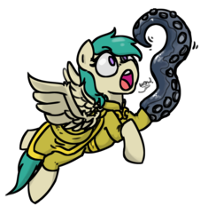 Size: 889x947 | Tagged: safe, artist:thebirdiebin, oc, oc only, oc:star cloud, pegasus, pony, clothes, dungeons and dragons, flying, robe, simple background, solo, tentacle arms, tentacles, transformation, transparent background, warlock