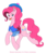 Size: 1558x1835 | Tagged: safe, artist:pyrus-leonidas, pinkie pie, earth pony, pony, g4, brawler, clothes, female, mare, open mouth, outfit, simple background, solo, transparent background
