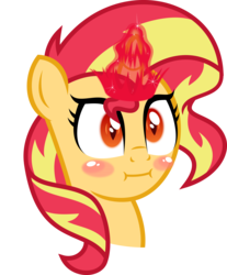 Size: 5000x6031 | Tagged: safe, artist:orin331, sunset shimmer, pony, unicorn, g4, absurd resolution, cute, female, mare, shimmerbetes, simple background, slit pupils, solo, transparent background