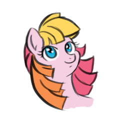 Size: 500x500 | Tagged: safe, artist:jynkyz, toola-roola, pony, g3, g3.5, g4, bust, female, g3 to g4, g3.5 to g4, g3betes, generation leap, simple background, solo, transparent background