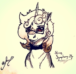 Size: 1834x1793 | Tagged: safe, artist:pantheracantus, oc, oc only, pony, unicorn, colored, glasses, solo, traditional art