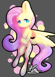 Size: 4133x5845 | Tagged: safe, artist:ophake, fluttershy, pegasus, pony, g4, abstract background, absurd resolution, bipedal, crossed hooves, female, mare, signature, solo