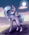 Size: 1500x1800 | Tagged: safe, artist:purediamond360, oc, oc only, earth pony, pony, female, mare, moon, night, solo