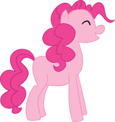 Size: 600x640 | Tagged: safe, artist:pansyseed, pinkie pie, earth pony, pony, g4, eyes closed, female, mare, missing cutie mark, simple background, solo, transparent background