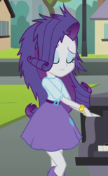 Size: 420x680 | Tagged: safe, screencap, rarity, equestria girls, g4, my little pony equestria girls: rainbow rocks, player piano, cropped, eyes closed, female, messy hair, solo