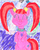 Size: 1163x1462 | Tagged: safe, pacific glow, pony, g4, dancing, eyes closed, female, pigtails, smiling, solo, traditional art, twintails