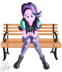 Size: 2234x2623 | Tagged: safe, artist:qbellas, starlight glimmer, equestria girls, equestria girls specials, g4, my little pony equestria girls: mirror magic, female, high res, phone, solo