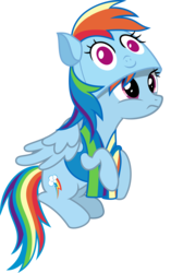 Size: 3000x4791 | Tagged: safe, artist:sollace, edit, editor:/d/non, rainbow dash, pegasus, pony, g4, parental glideance, 4chan, drawthread, female, hat, high res, rainbow dash hat, show accurate, simple background, sitting, solo, transparent background, vector