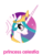 Size: 440x585 | Tagged: safe, princess celestia, alicorn, pony, g4, aside glance, beautiful, bust, crown, female, jewelry, looking at you, mare, multicolored mane, name, portrait, purple eyes, regalia, royalty, simple background, smiling, solo, sparkles, tiara, transparent background, wings