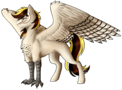 Size: 1863x1375 | Tagged: safe, artist:monogy, oc, oc only, oc:silent flight, hippogriff, male, mask, simple background, solo, transparent background
