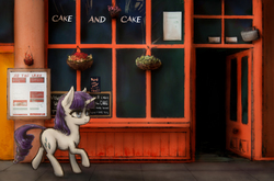 Size: 4000x2635 | Tagged: safe, artist:plotcore, rarity, pony, unicorn, g4, cafe, female, mare, newbie artist training grounds, solo