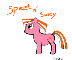 Size: 501x415 | Tagged: safe, artist:ilovetwi, pony, original character do not steal, simple background, speet n swicy, sweet and spicy, whataburger, white background