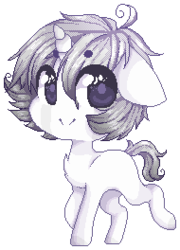 Size: 190x264 | Tagged: safe, artist:shiromidorii, oc, oc only, oc:wasabi, pony, unicorn, colt, floppy ears, male, pixel art, simple background, solo, transparent background