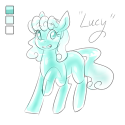 Size: 750x750 | Tagged: safe, artist:cosmalumi, oc, oc only, oc:lucy, pony, glass pony, reference sheet, simple background, solo, translucent