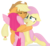 Size: 1916x1778 | Tagged: safe, artist:eagle1division, applejack, fluttershy, pinkie pie, earth pony, pegasus, pony, g4, bipedal, cute, eyes closed, female, floppy ears, hat, hug, mare, pinkamena diane pie, simple background, smiling, tongue out, transparent background, trio, trio female