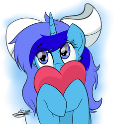 Size: 5000x5450 | Tagged: safe, artist:airfly-pony, oc, oc only, oc:spacelight, pony, unicorn, rcf community, absurd resolution, bow, female, heart, mare, solo