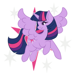 Size: 800x800 | Tagged: safe, artist:anzicorn, twilight sparkle, alicorn, pony, g4, cutie mark background, female, flying, simple background, solo, transparent background, twilight sparkle (alicorn)