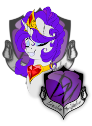 Size: 1280x1744 | Tagged: safe, artist:dimidiummorsumbra, rarity, pony, g4, bust, eyes closed, eyeshadow, female, fire ruby, jewelry, makeup, portrait, simple background, smiling, solo, tiara, transparent background