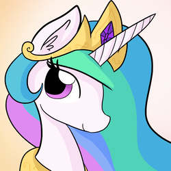 Size: 1650x1650 | Tagged: safe, artist:tjpones, princess celestia, alicorn, pony, g4, bust, cute, cutelestia, female, hair over one eye, mare, portrait, smiling, solo