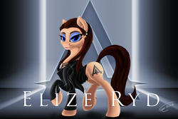 Size: 1200x800 | Tagged: safe, artist:althyra-nex, pony, amaranthe, clothes, elize ryd, heavy metal, jacket, leather jacket, melodic death metal, metal, ponified, solo