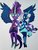 Size: 1024x1359 | Tagged: safe, artist:bleedingwings12, nightmare rarity, sci-twi, twilight sparkle, equestria girls, g4, female, lesbian, midnight nightmare rarilight, midnight sparkle, ship:rarilight, shipping, traditional art