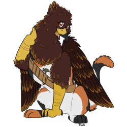 Size: 3000x3000 | Tagged: safe, artist:floots, oc, oc only, oc:kerfuffle, griffon, fluffy, high res, mechanic, space horse rpg