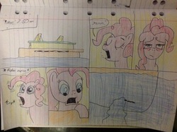 Size: 2592x1936 | Tagged: safe, artist:didgereethebrony, pinkie pie, earth pony, pony, g4, lined paper, pinkie sense, ship, traditional art