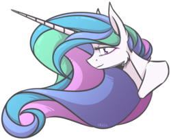 Size: 3026x2469 | Tagged: safe, artist:lrusu, princess celestia, pony, g4, bust, female, high res, mare, portrait, simple background, solo, transparent background