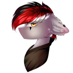Size: 3000x3000 | Tagged: safe, artist:doux-ameri, oc, oc only, pony, bust, clothes, floppy ears, high res, portrait, simple background, solo, transparent background