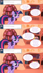 Size: 1280x2168 | Tagged: safe, artist:hakunohamikage, twilight sparkle, alicorn, pony, ask-princesssparkle, g4, ask, female, golden oaks library, solo, tumblr, twilight sparkle (alicorn)