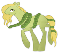 Size: 2450x2126 | Tagged: safe, artist:ivyhaze, oc, oc only, oc:snake charmer, earth pony, pony, snake, female, high res, mare, show accurate, simple background, solo, transparent background