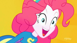 Size: 1366x768 | Tagged: safe, screencap, pinkie pie, equestria girls, g4, my little pony equestria girls: summertime shorts, steps of pep, female, open mouth, wondercolts uniform