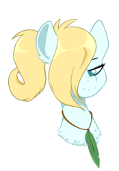 Size: 1500x2160 | Tagged: safe, artist:cold blight, oc, oc only, oc:cold blight, pegasus, pony, :t, feather necklace, frown, jewelry, necklace, resting bitch face, solo