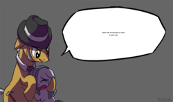Size: 1000x588 | Tagged: safe, artist:foudubulbe, igneous rock pie, marble pie, earth pony, pony, g4, blushing, comforting, crying, cute, dialogue, father and daughter, female, filly, hat, male, sad, sadorable, speech bubble