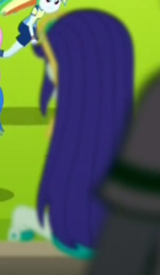 Size: 208x355 | Tagged: safe, screencap, blueberry cake, captain planet, rainbow dash, equestria girls, g4, my little pony equestria girls: summertime shorts, steps of pep, background human, cropped, offscreen character, op i can't see shit