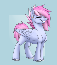 Size: 712x815 | Tagged: safe, artist:mythpony, oc, oc only, oc:sweet velvet, pegasus, pony, ear piercing, earring, eyes closed, female, jewelry, mare, piercing, solo