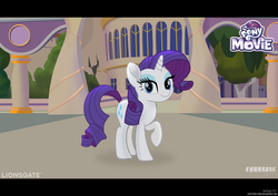 Size: 2773x1965 | Tagged: safe, artist:shutterflyeqd, rarity, pony, g4, my little pony: the movie, eyeshadow, female, lidded eyes, looking at you, makeup, mare, movie accurate, raised hoof, smiling, solo